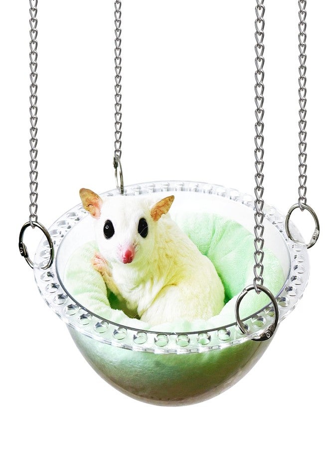 Jevnd Sugar Glider Hammock for Cage, Transparent Hanging Bed for Clear Observation, All-Season Comfort with Removable Pad, Chew Proof Sleeping Pouch, Metal Chain Reinforced Sugar Glider Cage Accessories - Image 1